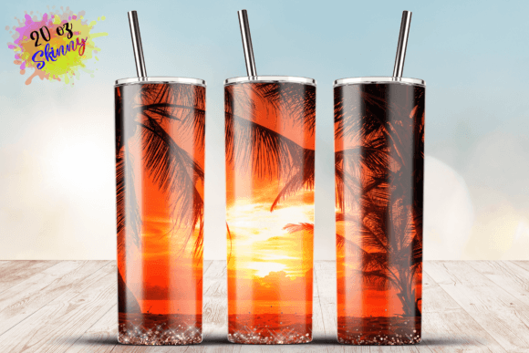 Beach Sunset Tumbler Wrap