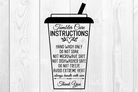 Care Instruction Tumbler