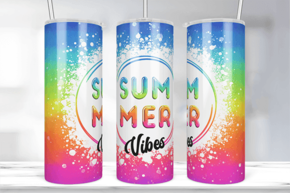 Colorful Summer Vibes Tumbler Wrap