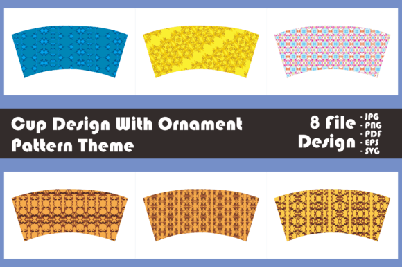 Cup Design with Ornament Pattern Theme
