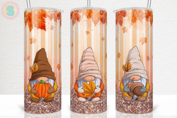 Fall Gnome Tumbler Wrap Design