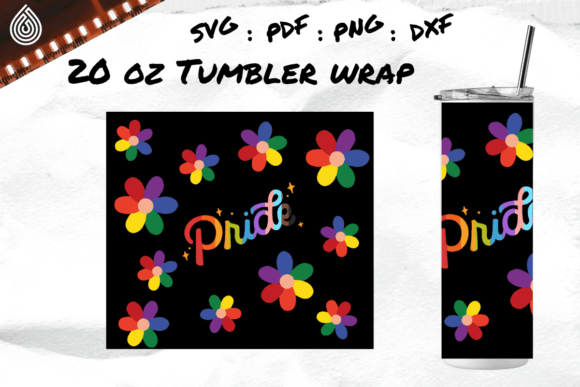 Flower LGBTQ Pride Tumbler Design
