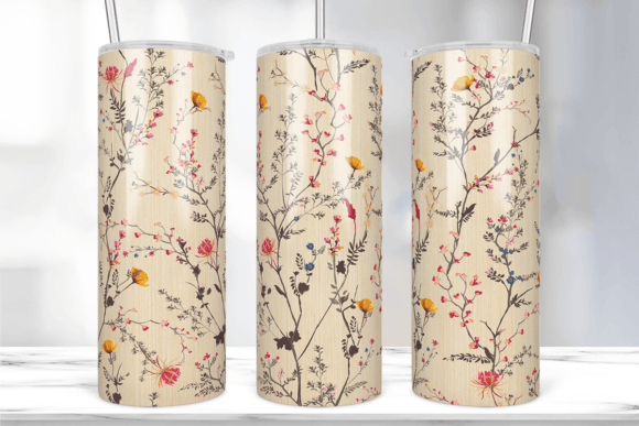 Flower Seamless 20 Oz Tumbler Wrap