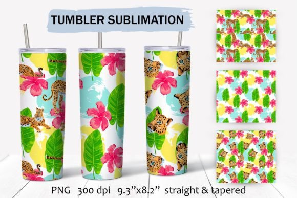 Leopard Sublimation Tumbler Wraps