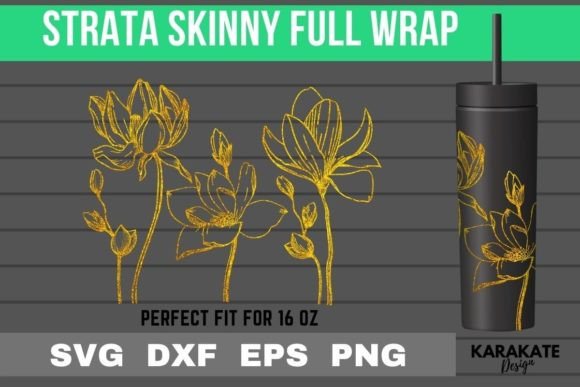 Lotus 16oz Strata Skinny Wrap SVG