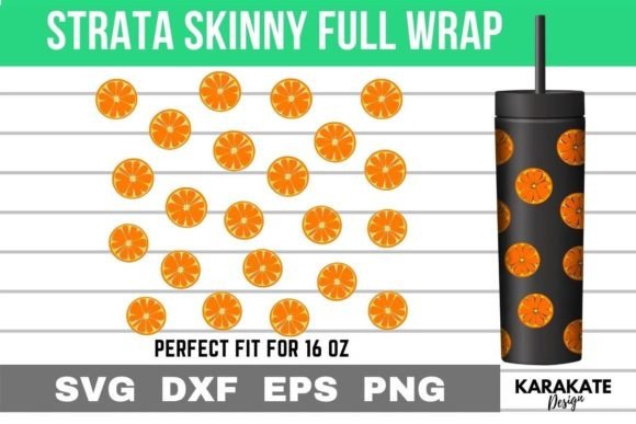Orange Strata Skinny Wrap SVG