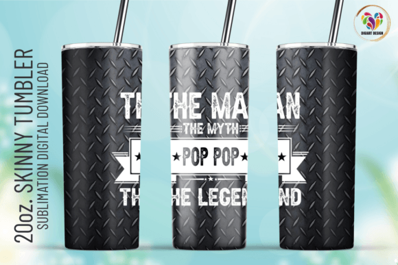 Pop Pop Man Myth Legend Tumbler Wrap