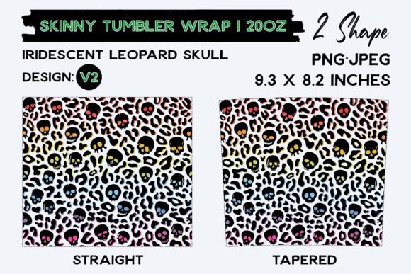 Skiny Tumbler Iridescent Leopard V2