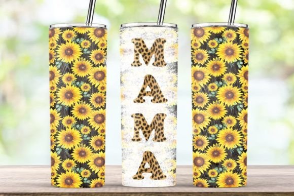 Sunflower MAMA 20 Oz Skinny Tumbler Wrap
