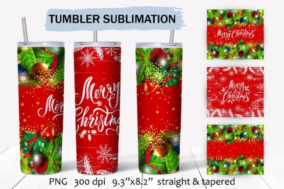 Tropical Christmas Tumbler Wraps