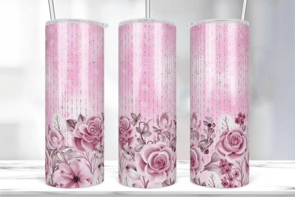 Watercolor Floral Tumbler Wrap
